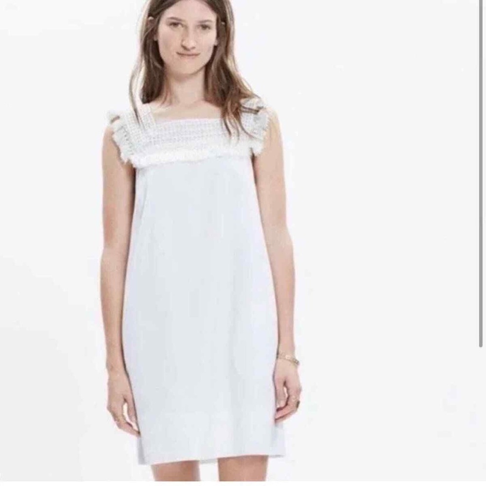 Madewell White Cotton Crochet Mini Dress - Picture 12 of 12
